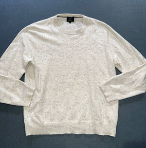 Cashmere Sweater crew neck men Beige 100% Cashmere Knit Pullover XXL A011255